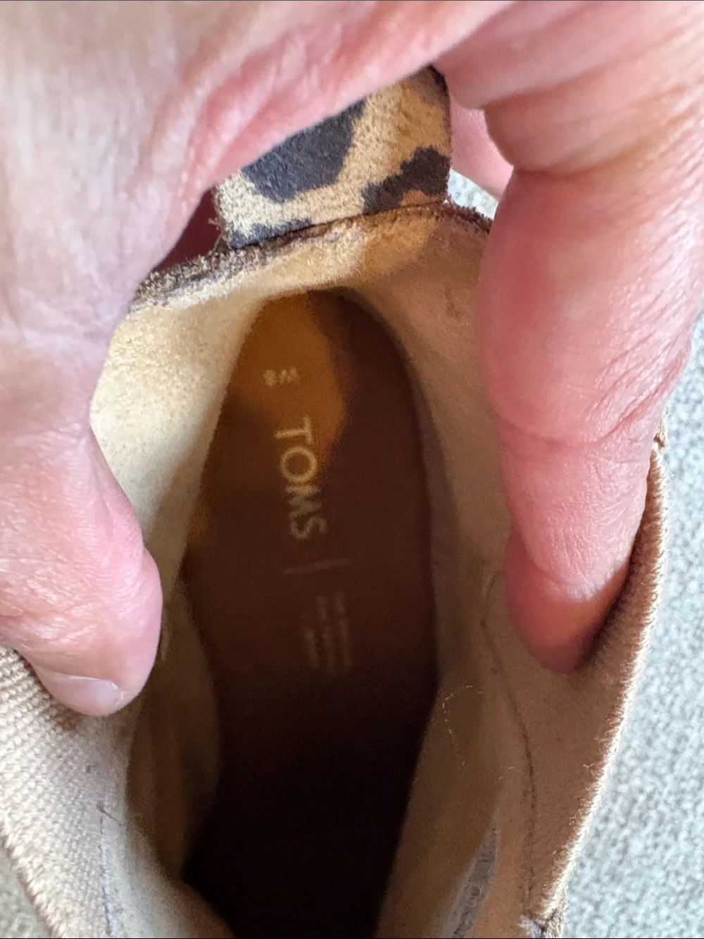 Toms Leopard Print Wedge Ankle Boots - Brown/Black